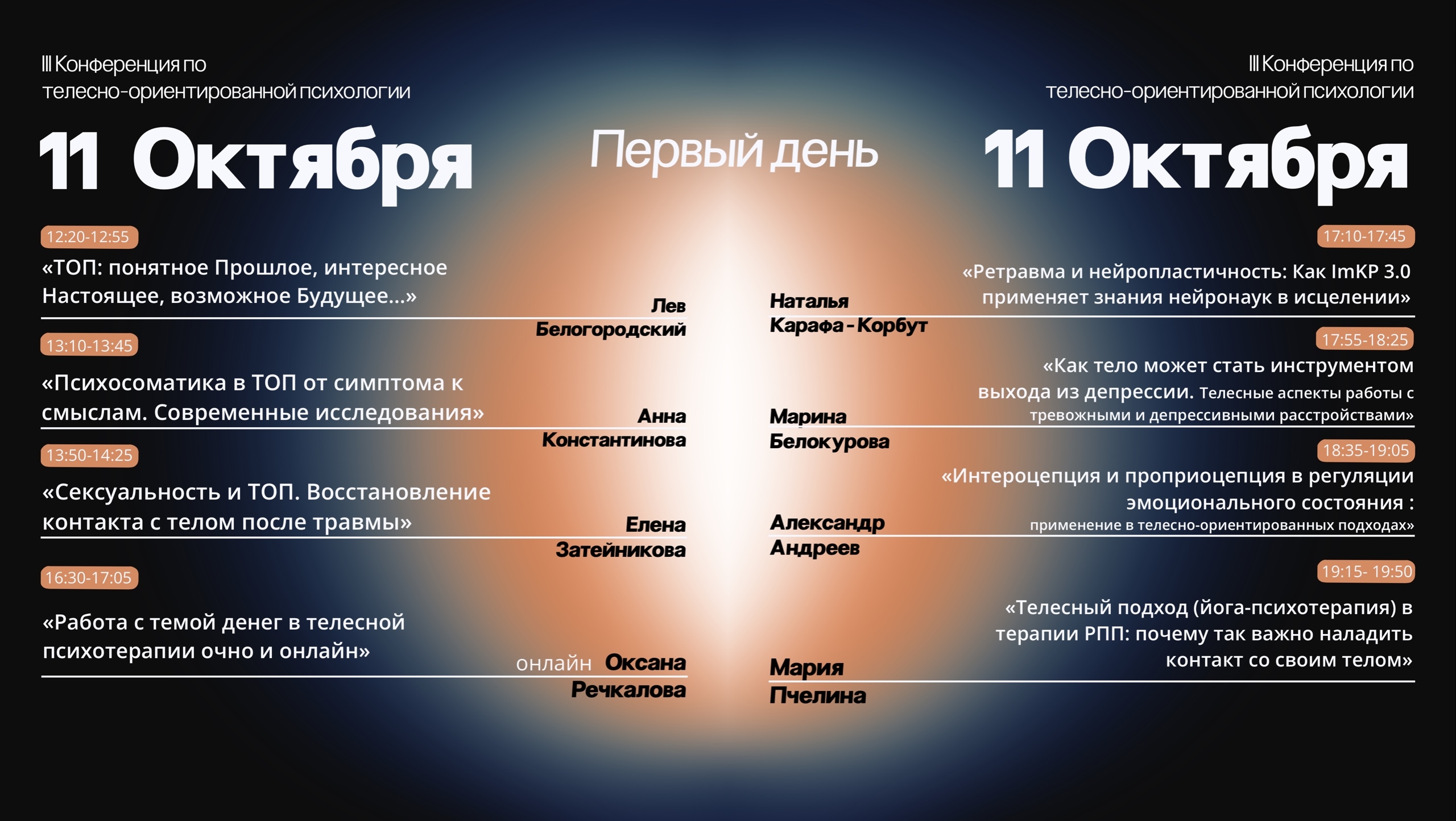 МЕЖДИСЦИПЛИНАРНЫЙ ЗАЛ НА ||| КОНФЕРЕНЦИИ ПО ТЕЛЕСНОЙ ПСИХОЛОГИИ