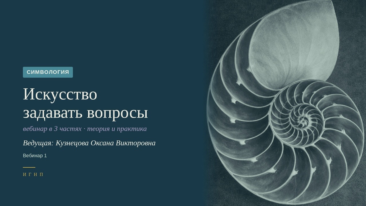 Искусство задавать вопросы. Цикл вебинаров для психологов и психотерапевтов